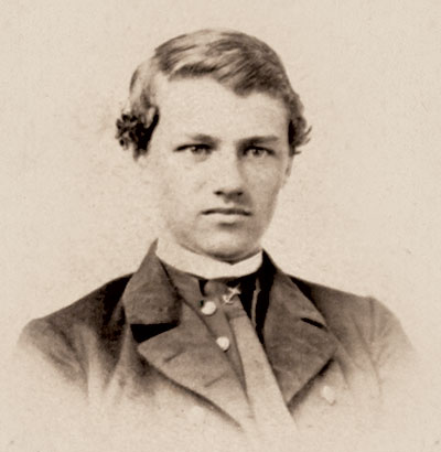 Desperately wounded at Fort Fisher in 1865, Evans went on to a naval career that lasted into the administration of President Theodore Roosevelt. Carte de visite by an unidentified photographer. United States Naval Academy Special Collections & Archives.