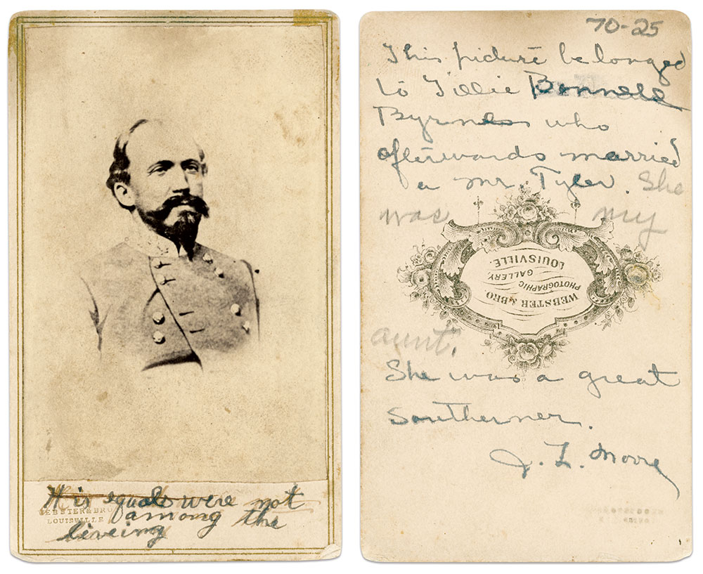 Carte de visite by Webster and Brother of Louisville, Ky. Karl Sundstrom Collection.