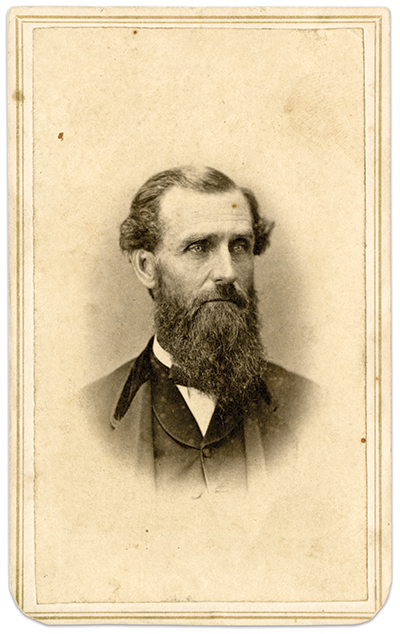 Adams Earl. Carte de visite by D.R. Clark of Lafayette, Ind. Courtesy of Tippecanoe County Historical Association, Lafayette, Ind.