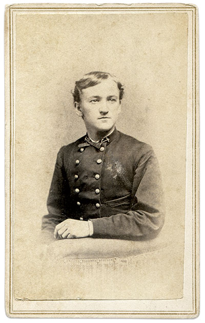 Jimmy pictured as a midshipman. Carte de visite by A.A. Barnes of Indianapolis, Ind. Rick Brown Collection of American Photography.