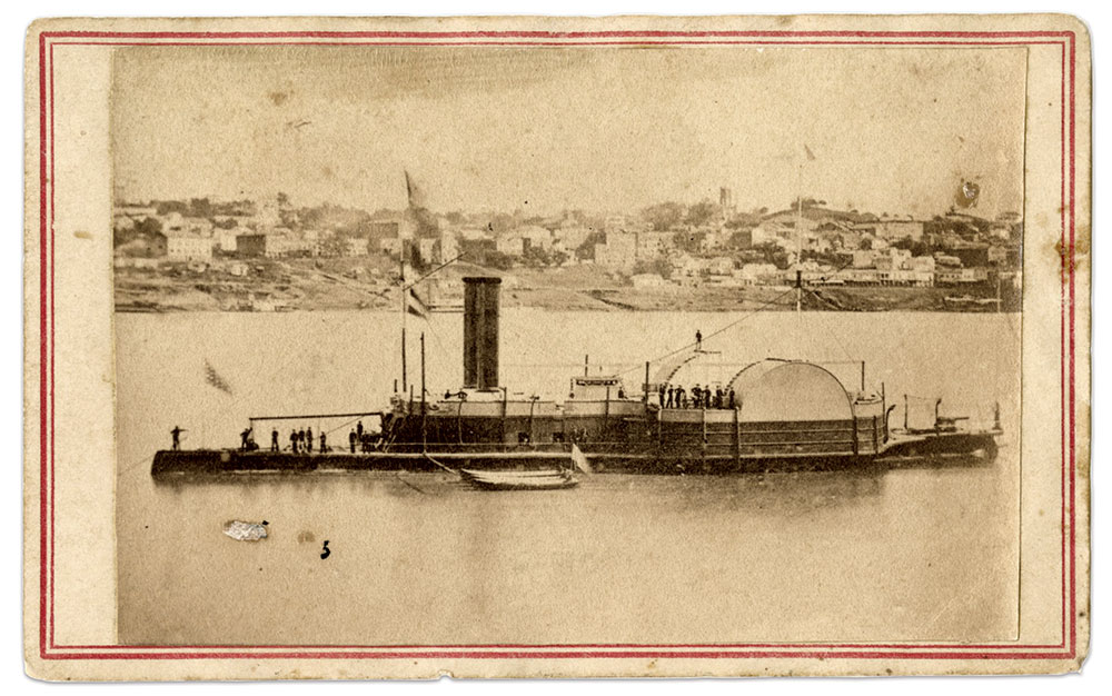  The Vindicator in front of Vicksburg, October 1864. Carte de visite by D.P. Barr of Vicksburg, Miss. John Beckendorf Collection.