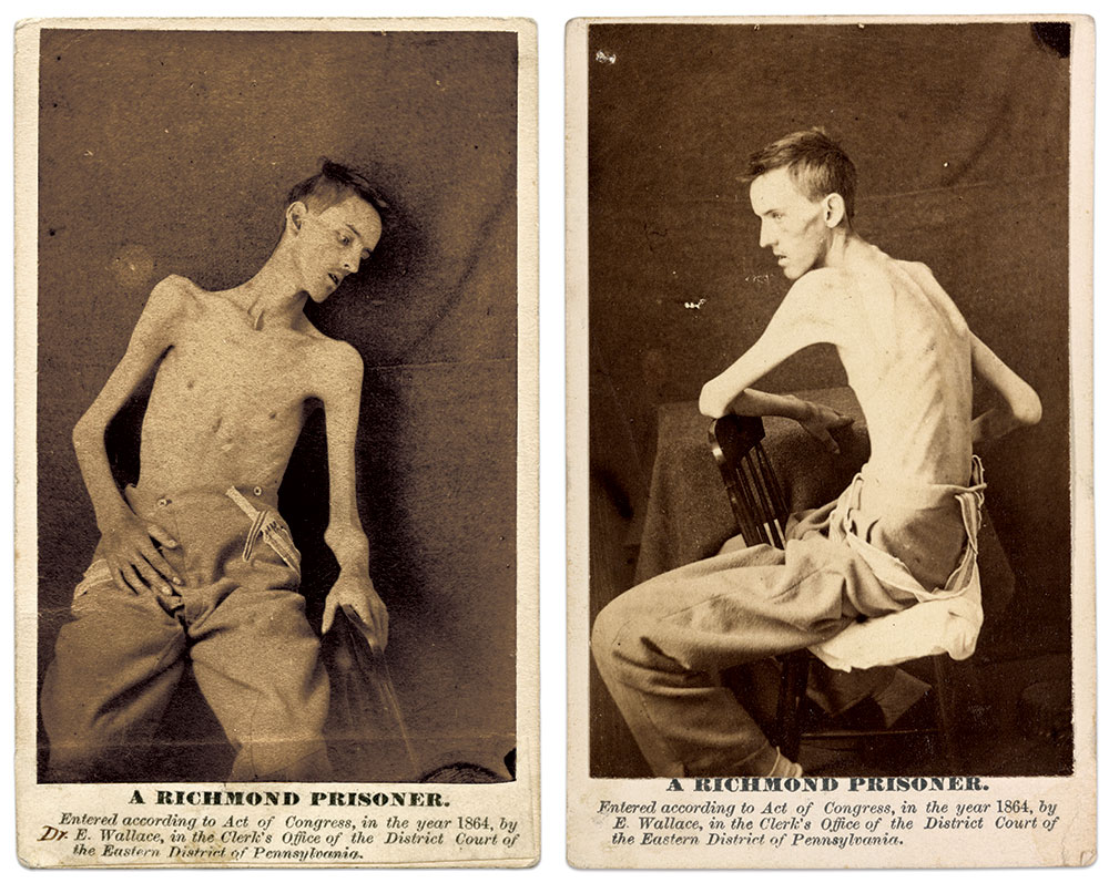 Cartes de visite attributed to A. Hill Messinger of Annapolis, Md. Rick Brown Collection of American Photography (above) and The Liljenquist Family Collection at the Library of Congress.