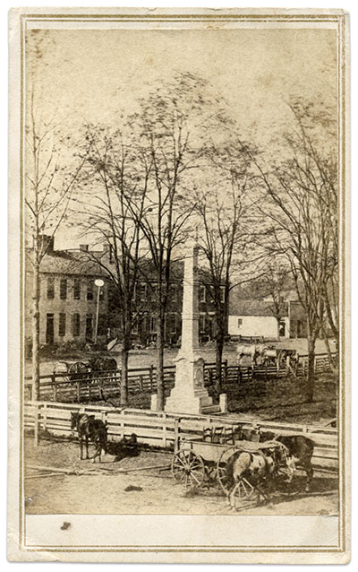 The monument, circa 1864-1866. Carte de visite by an unidentified photographer. Rick Brown Collection of American Photography.