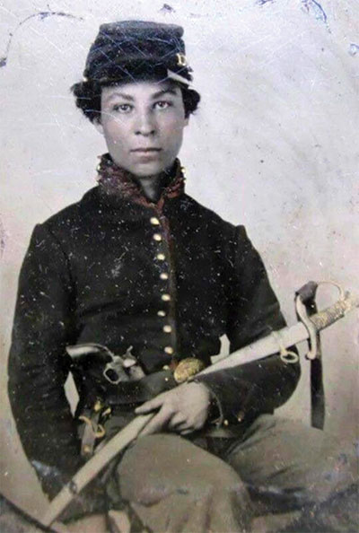 Manipulated image incorrectly identified as Cathay Williams. Reddit via Wayback Machine.