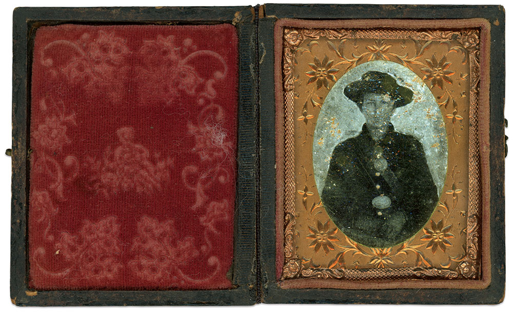 Ninth-plate tintype by an unidentified photographer. Randy Norris Collection.