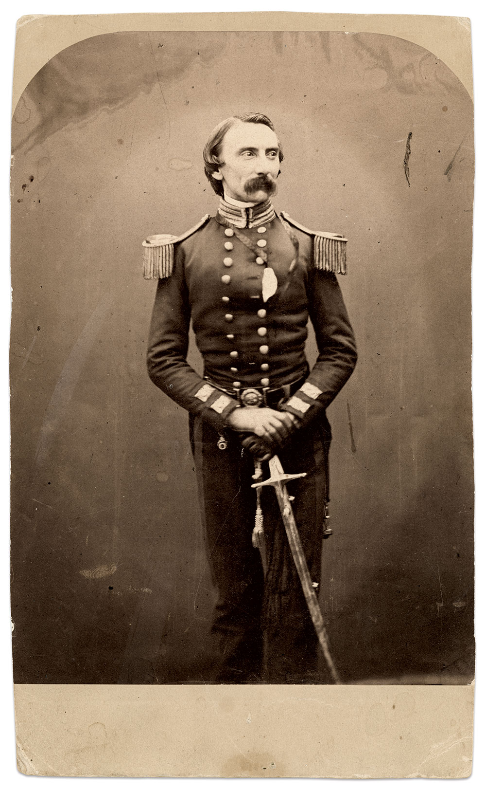 Boyd posed for his likeness in London in June 1858, a pivotal moment in the history of the transatlantic cable. Albumen print by a photographer in London, England. John LeFevre Collection.