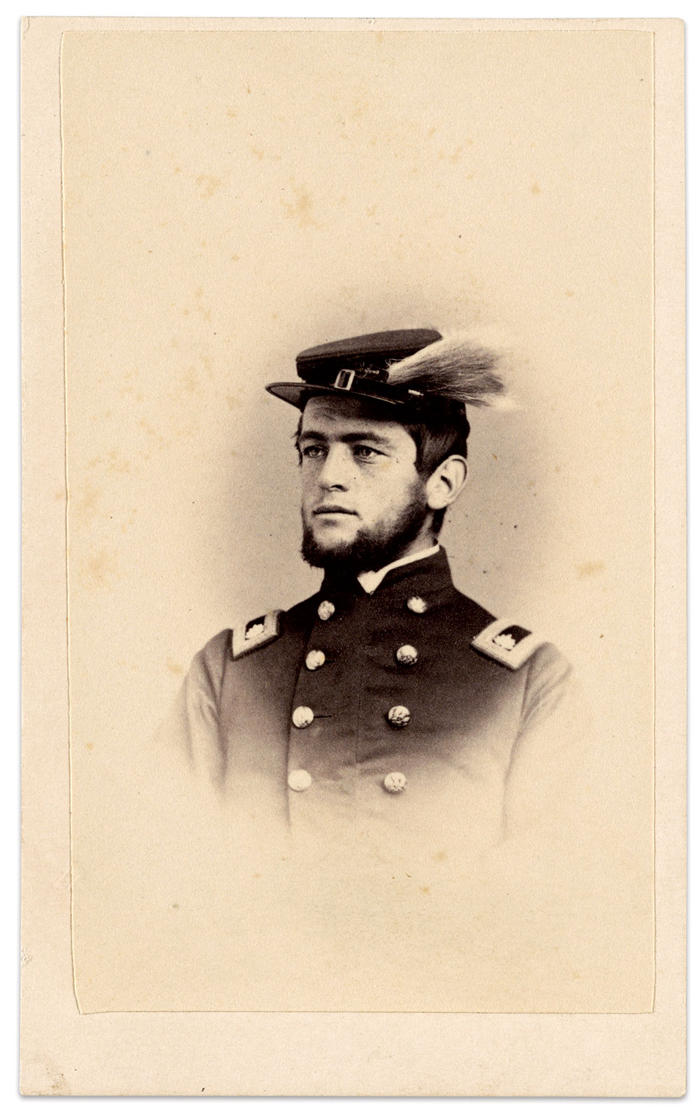 The Bucktail Look: Lt. Col. Huidekoper sports the regiment’s signature cap. Carte de visite by Robert W. Addis of Washington, D.C. The Liljenquist Family Collection at the Library of Congress.